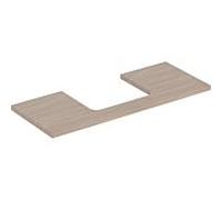 Geberit One plan de lavabo 505285005 120 x 3 x 47 cm, structure en bois de chêne/mélamine, découpe au milieu