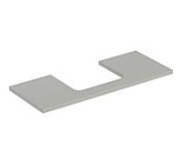 Geberit One plan vasque 505285007 120 x 3 x 47 cm, laqué grège/mat, découpe au milieu