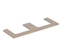 Geberit Plan de lavabo ONE 505286005 – 135×3×47 cm, double découpe, Chêne mélamine