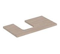 Plaque de lavabo Geberit ONE, découpe à gauche, pour lavabo à poser en forme de coupe, 90x3x47cm, 505293005, Couleur: Chêne / mélamine structure bois - CM