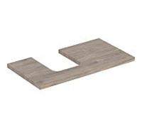 Geberit One plan de lavabo 505293006 90 x 3 x 47 cm, structure en bois de noyer/mélamine, découpe à gauche