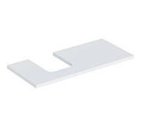 Geberit – Plaque de lavabo ONE – découpe à gauche, 105×3×47 cm, laqué blanc brillant, 505294001