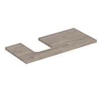 Geberit One plan de lavabo 505294006 105 x 3 x 47 cm, structure en bois de noyer/mélamine, découpe à gauche