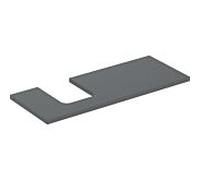 Geberit One plan de lavabo 505295003 120 x 3 x 47 cm, lave/laqué mat, découpe à gauche