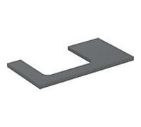 Geberit One plan de lavabo 505303003 90 x 3 x 47 cm, lave/laqué mat, découpe à gauche