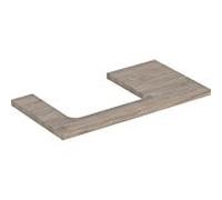 Geberit ONE Plaque de lavabo 505303006 90 x 3 x 47 cm découpe à gauche noyer hickory/mélamine