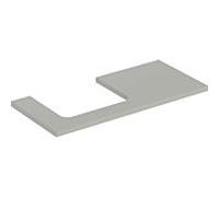 Geberit – Plaque de lavabo ONE 505.304.00.7, découpe à gauche, 105×3×47 cm, greige laqué mat
