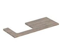 Geberit ONE Plaque de lavabo 505.305.00.6 120x3x47 cm découpe à gauche noyer hickory/mélamine