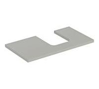 Geberit – Plaque de lavabo ONE – 90×3×47 cm – découpe à droite – greige laqué mat