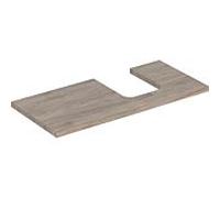 Geberit Plaque de lavabo ONE – découpe à droite, 105x3x47 cm, noyer hickory/mélamine