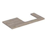 Geberit One plan de lavabo 505324006 105 x 3 x 47 cm, structure en bois de hickory noyer/mélamine, découpe à droite