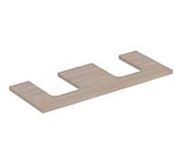 Geberit One plan de lavabo 505335005 120 x 3 x 47 cm, structure en bois de chêne/mélamine, double découpe