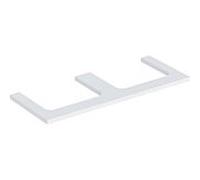 Geberit Plaque de lavabo ONE – découpe double pour lavabo à poser 120×3×47 cm blanc laqué mat