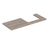 Geberit ONE Plan de lavabo, découpe à droite, 120x3x47 cm, 505.325.00., Farbe: Structure en bois de noyer hickory / mélamine - CM