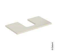 Geberit Plaque lavabo ONE 505272004, découpe centrale, 75x3x47 cm, laqué gris sable brillant