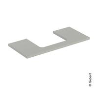 Plaque de lavabo Geberit ONE, découpe au centre, pour lavabo à poser, 105x3x47cm, 505284007, Couleur: greige laquÃ© mat - CM