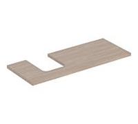 Geberit ONE - Waschtischplatte Ausschnitt li für Aufsatzwaschtisch Schalenform 1200x30x470mm eiche