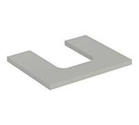 Geberit One plan vasque 505271007 60 x 3 x 47 cm, laqué grège/mat, découpe au milieu