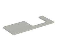 Geberit ONE Plan de lavabo, découpe à droite, 120x3x47 cm, 505.325.00., Coloris: greige laqué mat - 505.325.00.7