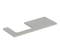Geberit ONE Plaque de lavabo, découpe à gauche, pour lavabo à poser, 120x3x47cm, 505.305.00.7, Couleur: greige laquÃ© mat
