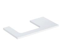 Geberit ONE Plaque de lavabo, découpe à gauche, pour lavabo à poser, 90x3x47cm, 505.303.00.1, Couleur: laqué blanc brillant