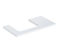 Geberit ONE Plaque de lavabo, découpe à gauche, pour lavabo à poser, 90x3x47cm, 505.303.00.1, Couleur: laqué blanc brillant