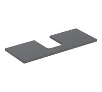 Geberit ONE Plaque de lavabo, découpe au centre, pour lavabo à poser en forme de coupe, 120x3x47cm, 505.275.00.3, Couleur: laque de lave matte