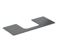 Geberit ONE - Waschtischplatte Ausschn mi für Aufsatzwaschtisch 1200x20x470mm Marmoropt schwarz matt