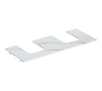 Geberit ONE Plaque de lavabo, découpe double, pour lavabo à poser en forme de coupe, grès, 120x2x47cm, 505175001, Couleur: aspect marbre blanc/mat - CM