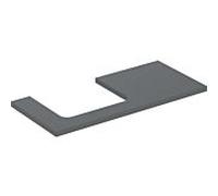 Geberit Plan de lavabo One 505304003 105x3x47 cm laque de lave matte découpe à gauche