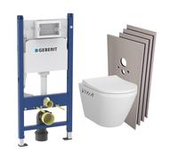 Pack Bati-support Duofix 112cm + WC sans bride Vitra Integra avec fixations invisibles + Abattant softclose + Set habil