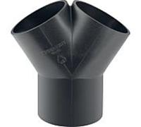 Geberit Pe branche de pantalon 365465161 DN 70/56, 2x30Grad, PE-HD
