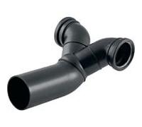 Geberit Pe coude de raccordement double 367904161 DN 100/100/100, 90Grad, PE-HD, montage horizontal, coudé