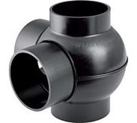 Geberit Pe double embranchement à bille 365325161 DN 70/70, connexions 88,5 degrés 90 degrés, PE-HD