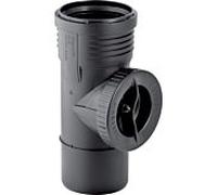 Geberit Pièce de nettoyage Silent PP 390627141 DN 125, 90 degrés, avec ouverture de service ronde