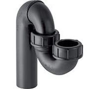 Geberit piège à odeurs 152041161 DN 50/56, entrée / sortie verticale, PE-HD, noir