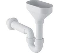 Geberit piège à odeurs 152392111 Ø 40 mm, avec entonnoir ovale, pour appareils, blanc