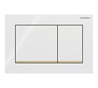 Plaque Geberit Omega20 Carrée Blanche / Dorée | 115.080.KK.1 Blanche