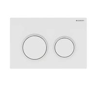 Geberit Omega20 Plaque de déclenchement, pour rinçage à 2 quantités, 115.085.11.1, Couleur: blanc / blanc mat