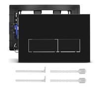 Geberit Plaque de poussoir compatible avec les réservoirs Geberit Sigma & UP série en noir - Plaque de rechange compatible pour chasse d'eau à 2 quantités pour Sigma 01/20/21/30/40/50, UP300/UP320