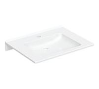 Geberit Publica lavabo 402070016 70 x 55 cm, avec trou pour robinetterie, sans trop-plein, sans barrière, blanc -alpin