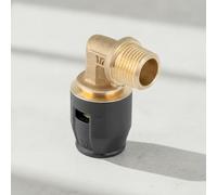 Geberit PushFit Coude de transition à 90° avec filetage extérieur, DN 15 / 20, 6