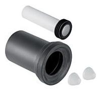 Geberit raccordement pour mur WC , L 18,5 cm 152426111 avec capuchons d90 d1 = 45