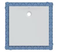 Geberit Receveur de douche Olona 550902001 - blanc mat, carré 100 x 100 x 4 cm