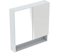 Geberit Renova Plan armoire à glace 502366011 78,8 cm, blanc , laqué brillant, avec 2 portes