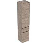 Geberit Renova Plan armoire haute 501923JR1 39x180x36cm, 2 portes, 1 tiroir, noyer, feuille structurée