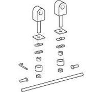Geberit Renova Comfort jeu de charnières 598071000 fixation par le bas, pour siège WC