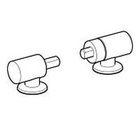 Geberit Renova Comfort jeu de charnières 598072000 avec mécanisme de fermeture en douceur, pour siège WC