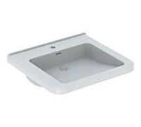 Geberit Lavabo Renova Comfort 128660000 60x55 cm blanc accessible en fauteuil roulant à trop-plein