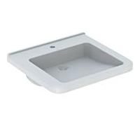 Geberit Lavabo Renova Comfort 128662000 60x55 cm blanc accessible en fauteuil roulant sans trop-plein